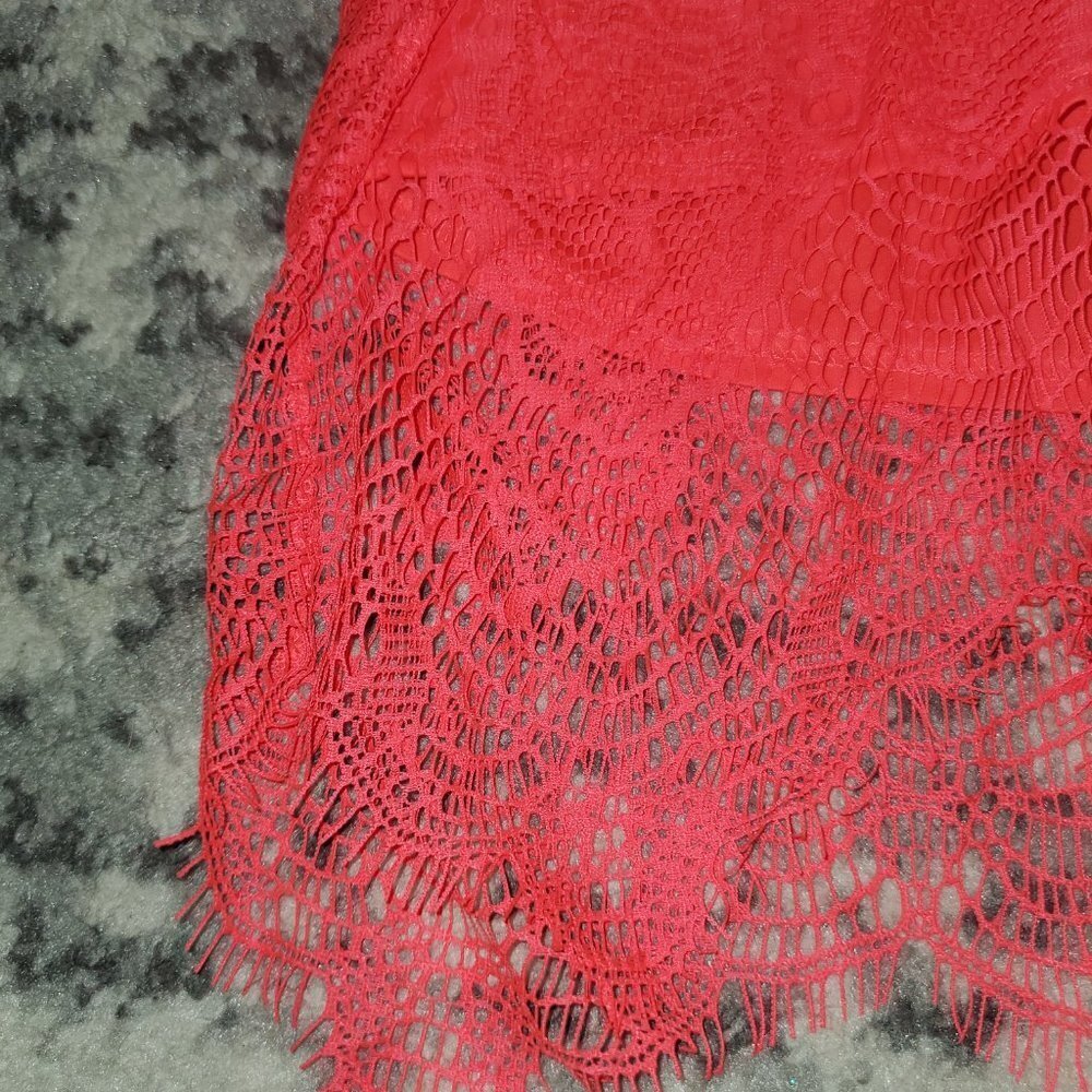 STRETCH LACE PENCIL SKIRT || sz1 EUC - Picture 7 of 14